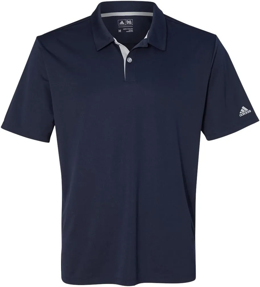 adidas Golf Mens Gradient 3-Stripes Polo (A206), Navy, Small