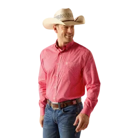 Ariat Men's Wrinkle Free Brennan Classic Fit Pink Shirt