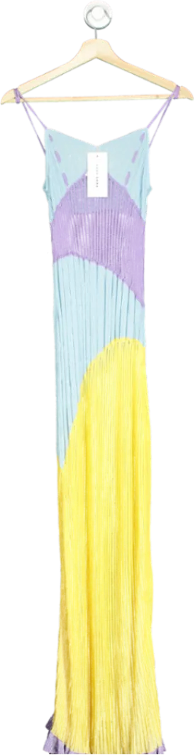 Caro Luna Multicolour Pleated Maxi Dress UK S