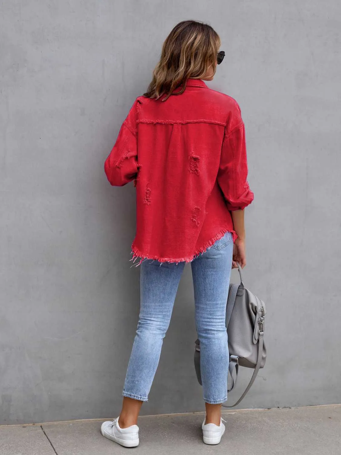 Clara Distressed Denim Jacket - 7 Colors