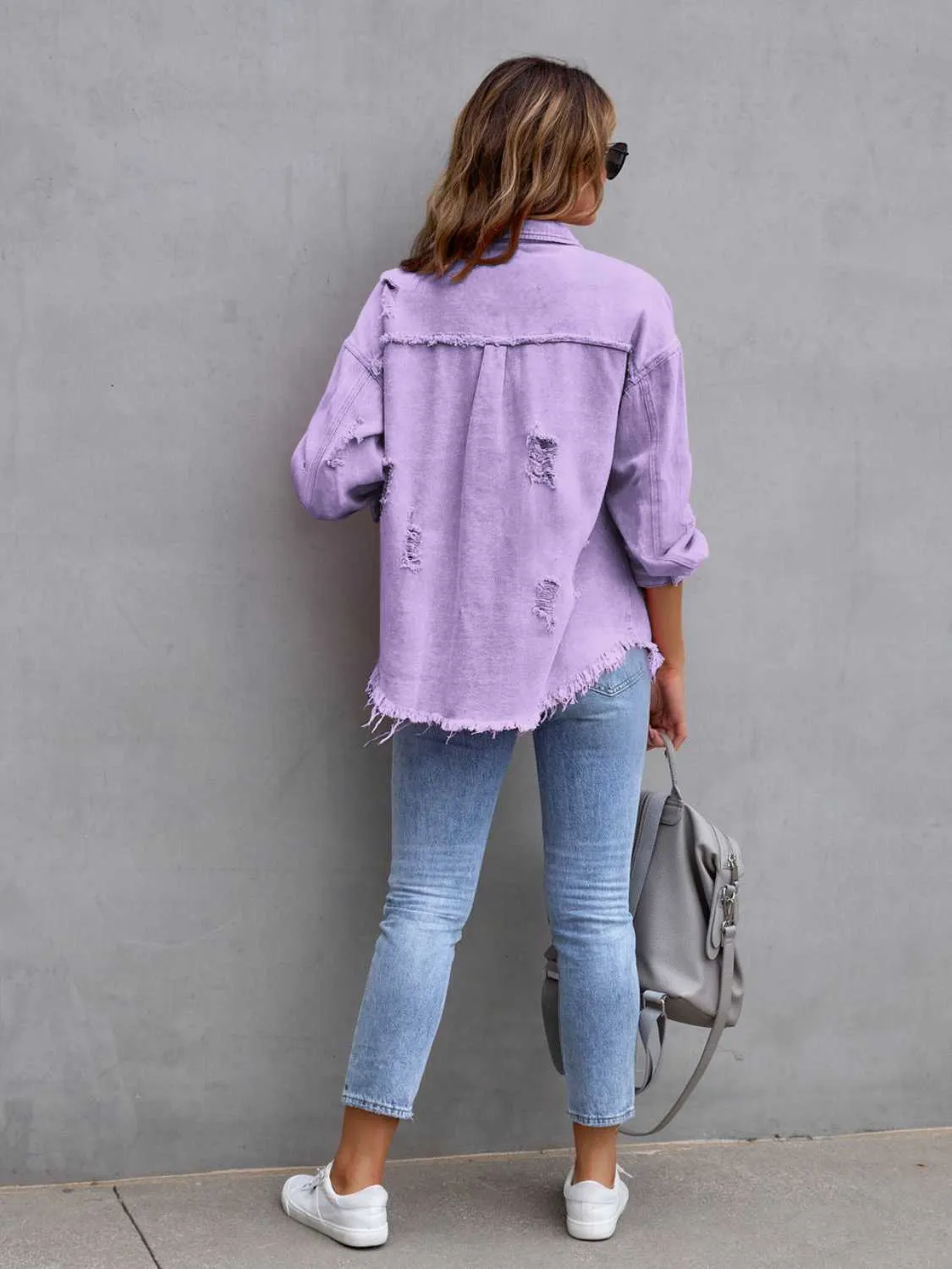 Clara Distressed Denim Jacket - 7 Colors