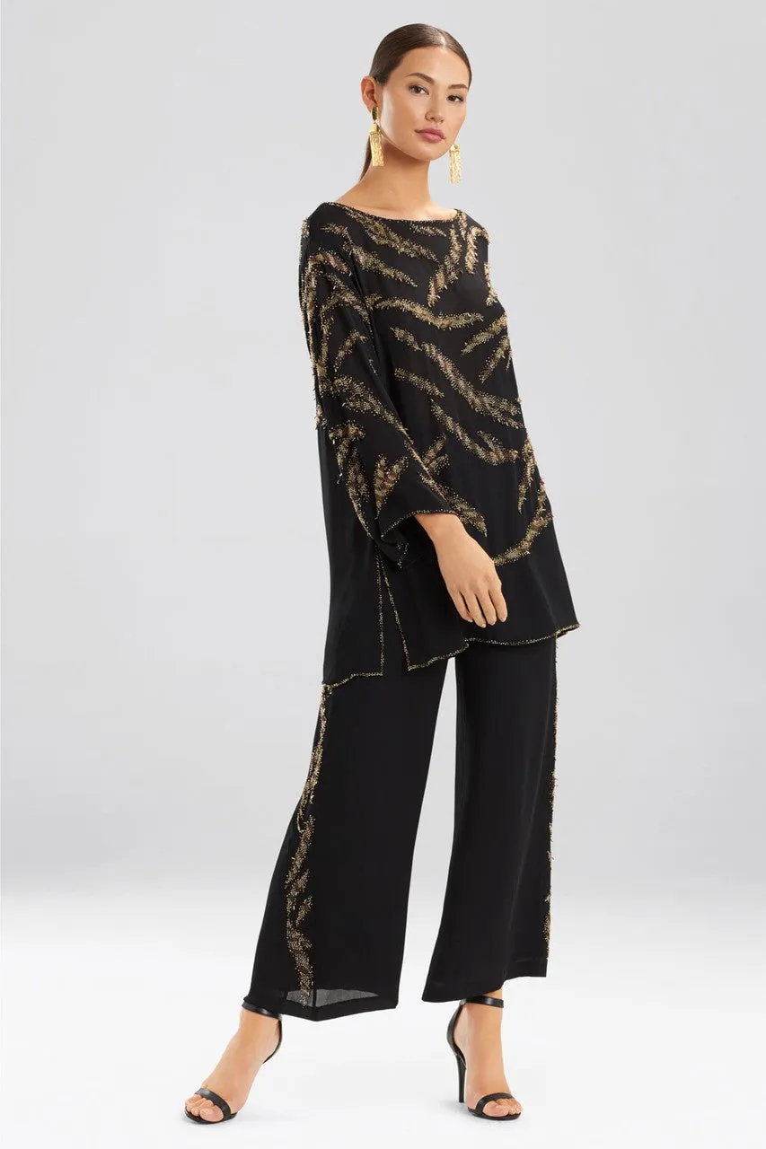 Couture Tiger Stripe Beaded Tunic