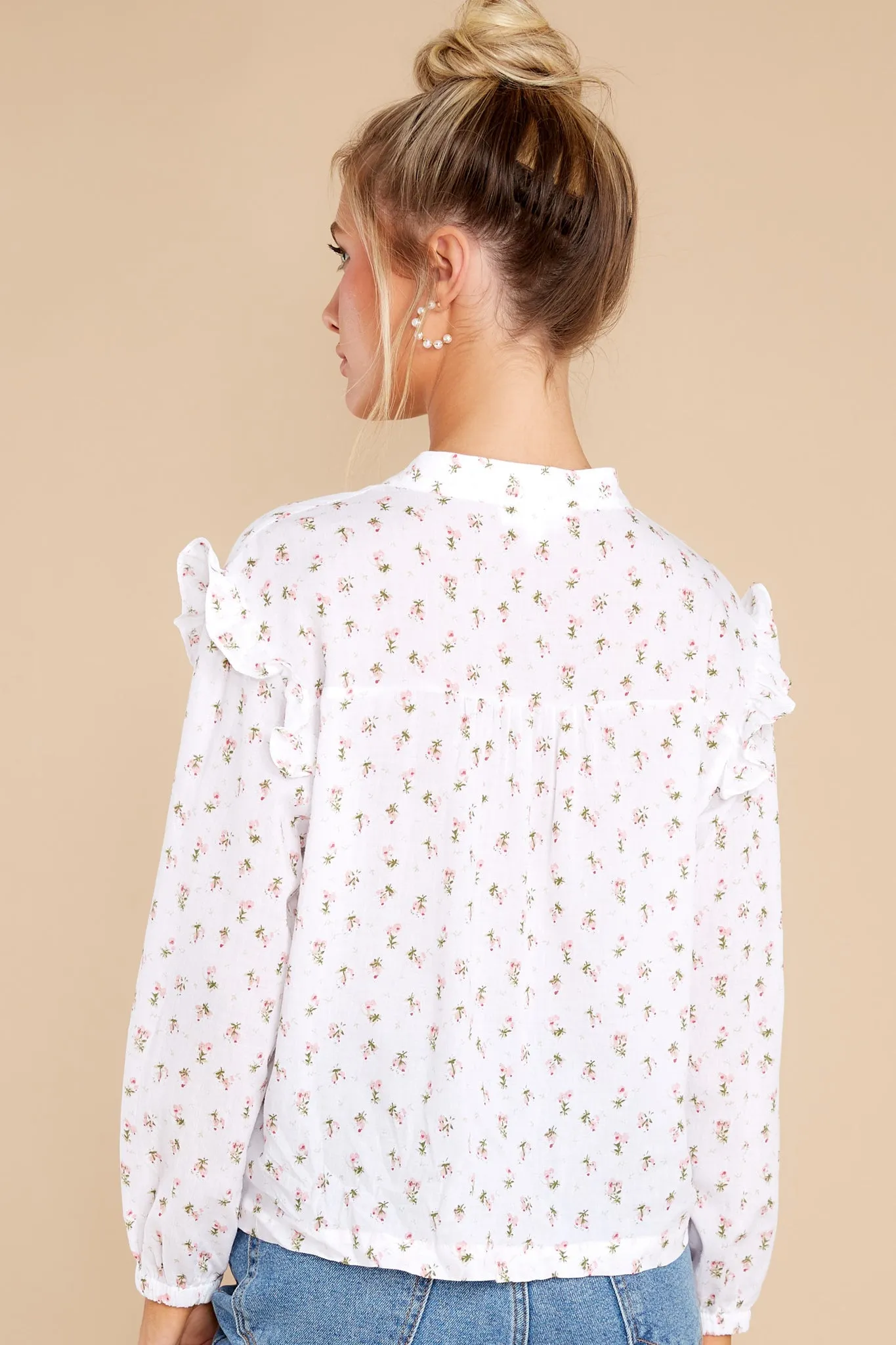 Face The Music Pink Floral Print Top