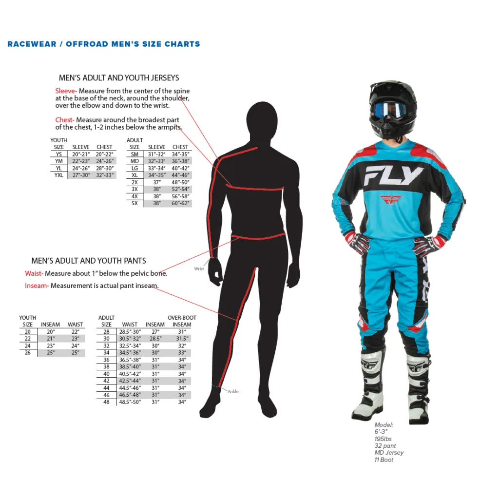 Fly Racing 2025 Kinetic Sym Racewear R/W Jersey/Pant Kit