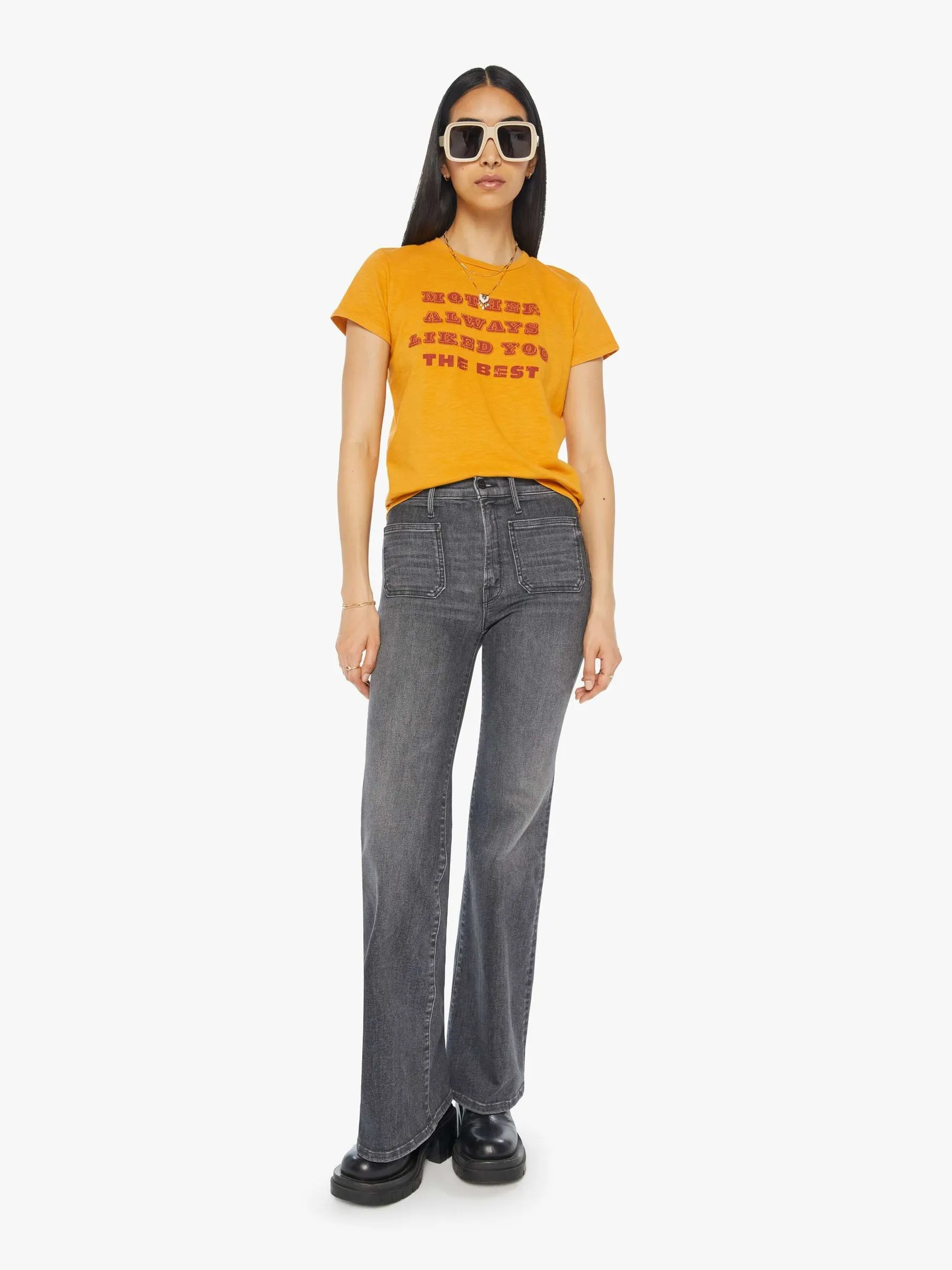 Mother - The Lil Sinful T-Shirt You The Best in Deep Yellow