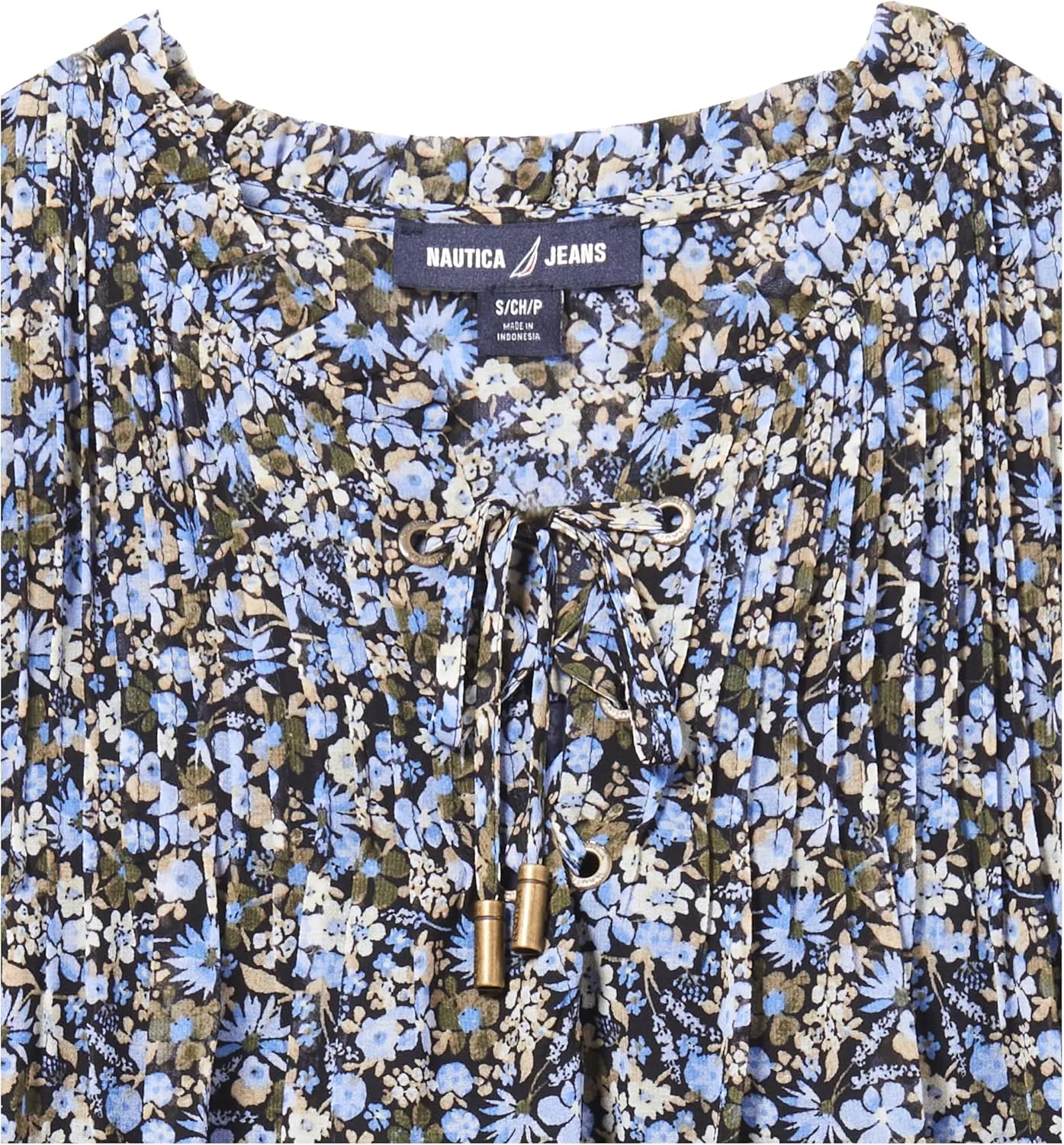 Nautica Women's Short Sleeve Button Placket Polo