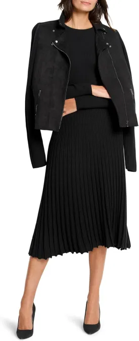 NIC ZOE Women's Mixed Media Moto Jacket