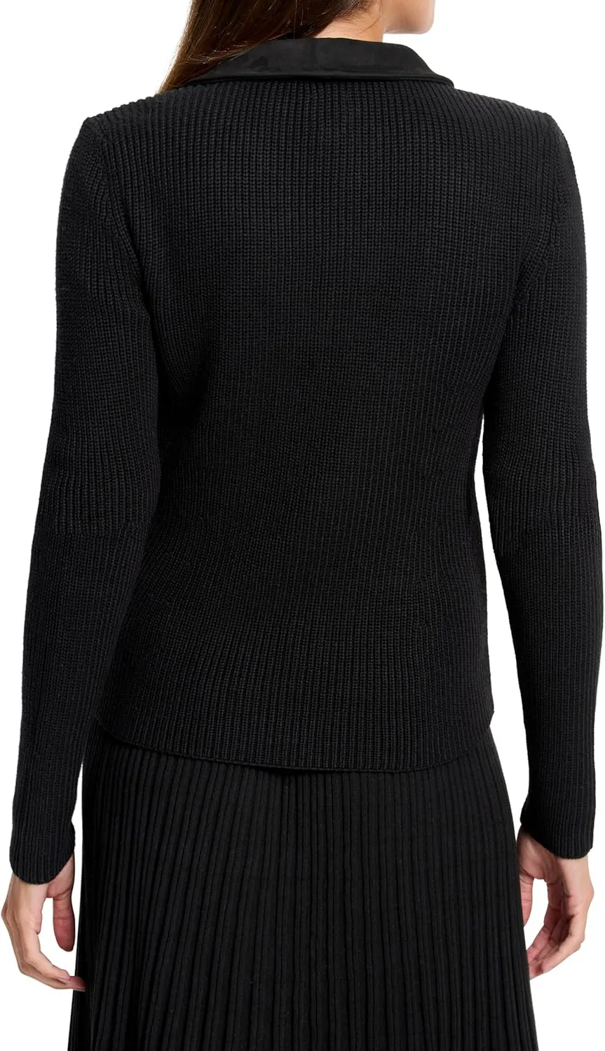 NIC ZOE Women's Mixed Media Moto Jacket