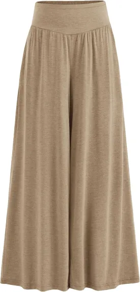 PRETTYGARDEN Women's Summer Wide Leg Trouser Pants Casual High Waisted Flowy Palazzo Lounge Pant with Pockets