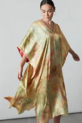 Sansui Beaded Silk Caftan