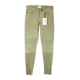 Simon Miller Suede Skinny Moto Pants