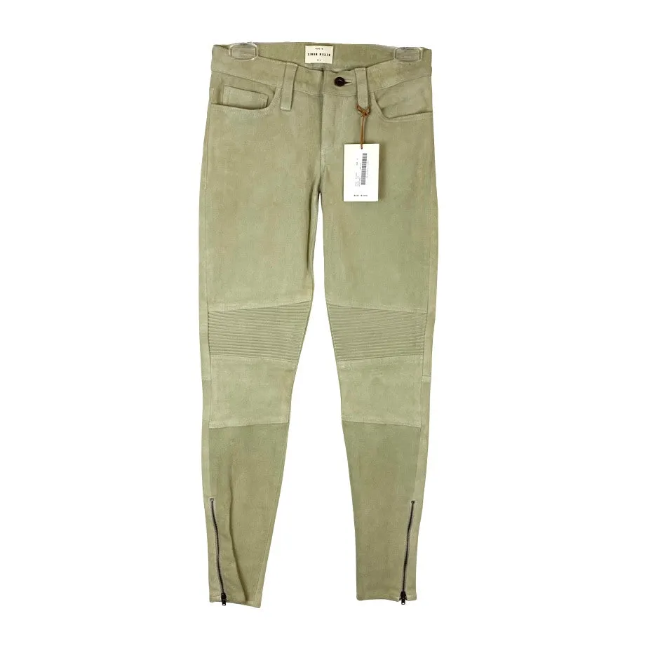 Simon Miller Suede Skinny Moto Pants