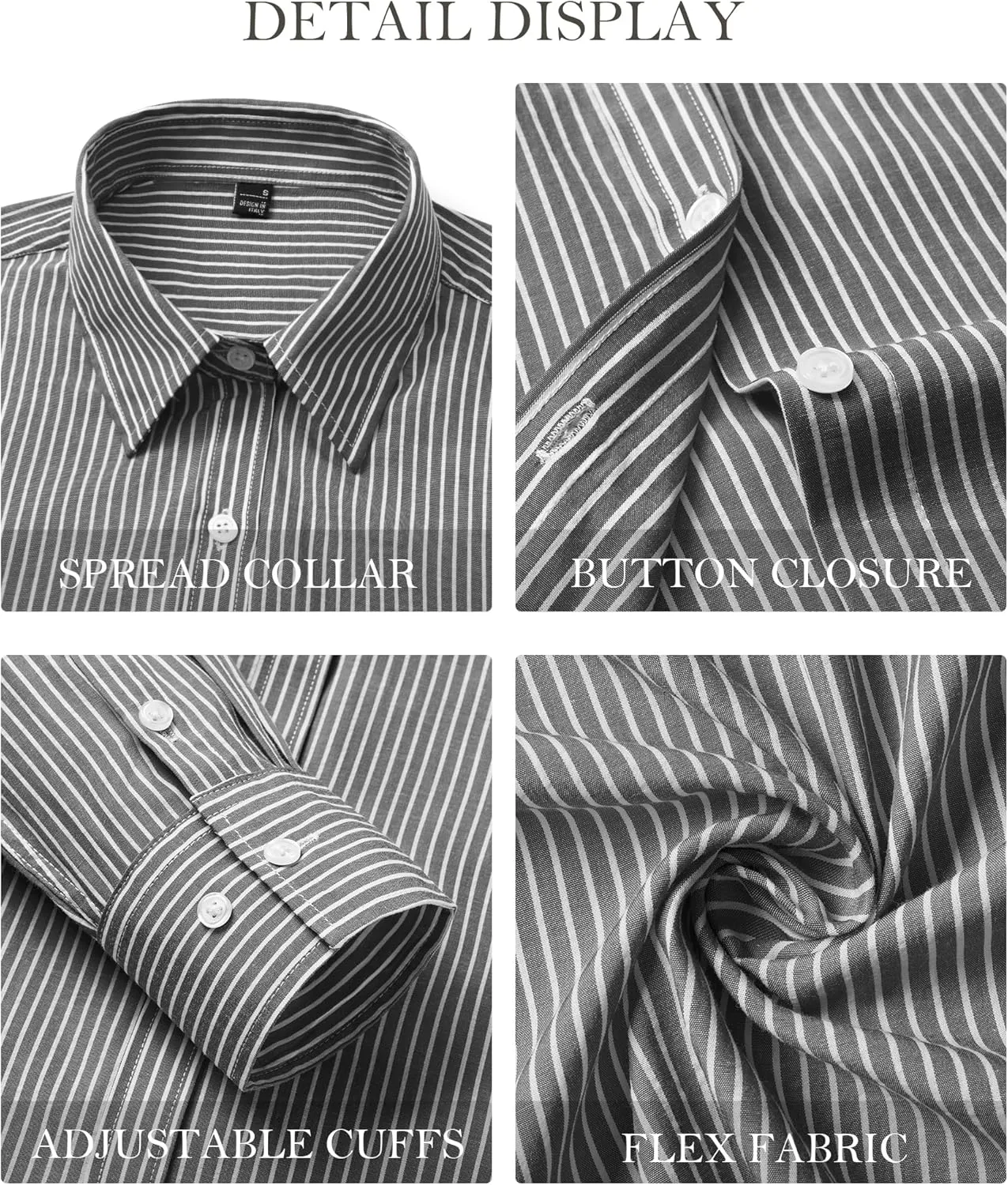 Women's Button Down Shirts Classic Fit Dress Shirt Work Business Casual Long Sleeve Blouse Tops