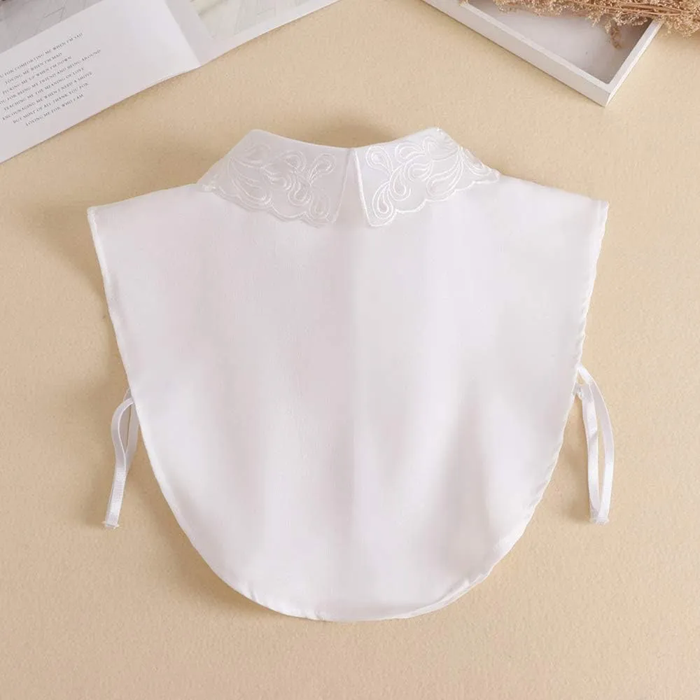 YAKEF Lady Half-Shirt Blouse Detachable Lace Chiffon Fake Collars Dicky Collar Faux Collar